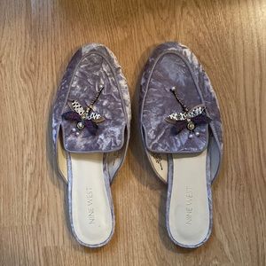 Nine West Velvet Mules